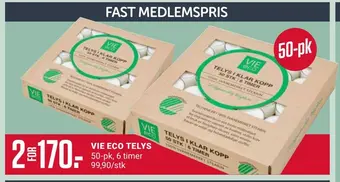 Europris Vie eco telys tilbud