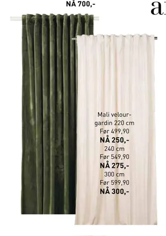 Kid Interiør Mali velour gardin tilbud