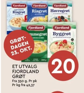 Coop Mega Fjordland risengrøt tilbud