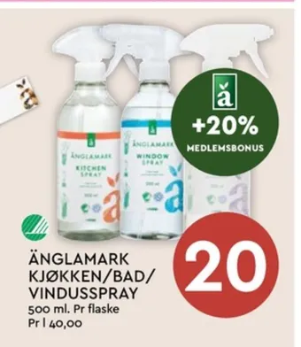 Coop Mega Änglamark rengjøringsmiddel tilbud