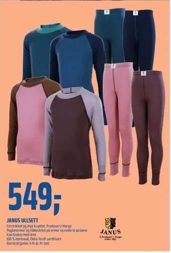 Coop Obs Janus undertøy tilbud