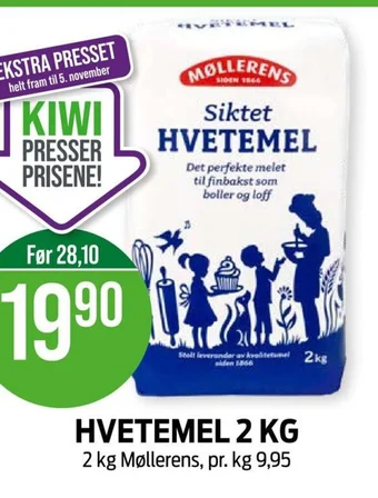 Kiwi HVETEMEL 2 KG tilbud