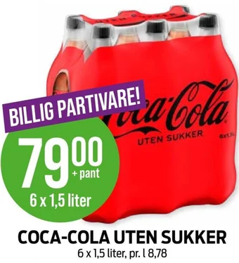 Kiwi COCA-COLA UTEN SUKKER tilbud