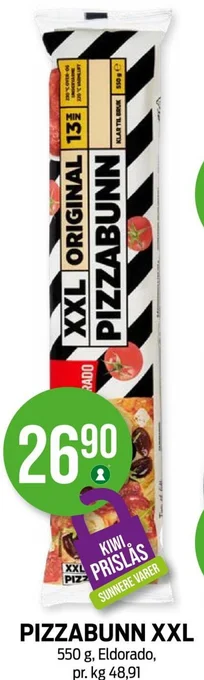Kiwi PIZZABUNN XXL 550 g, Eldorado tilbud