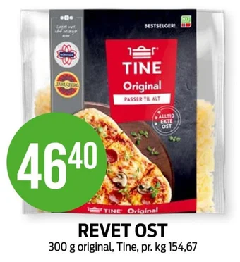 Kiwi REVET OST 300 g original, Tine tilbud
