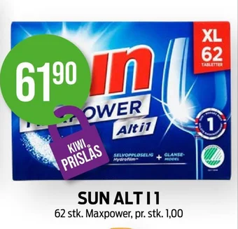 Kiwi SUN ALT I 1 62 stk. Maxpower tilbud
