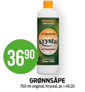 Kiwi GRØNNSÅPE 750 ml original, Krystal tilbud