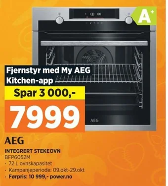 POWER AEG INTEGRERT STEKEOVN BFP6052M tilbud