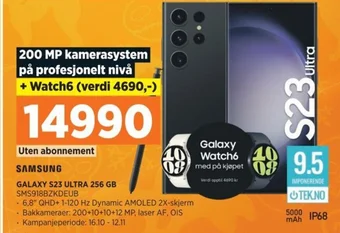 POWER SAMSUNG GALAXY S23 ULTRA 256 GB SMS918BZKDEUB tilbud