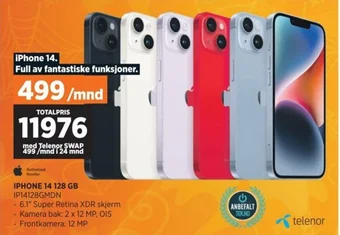 POWER IPHONE 14 128 GB IP14128GMDN tilbud