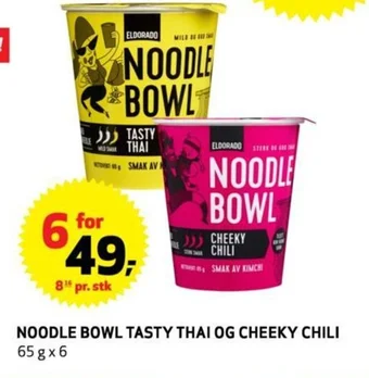 Bunnpris NOODLE BOWL TASTY THAI OG CHEEKY CHILI tilbud