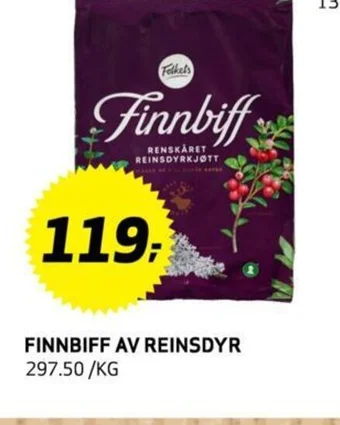 Bunnpris FINNBIFF AV REINSDYR Folkets tilbud