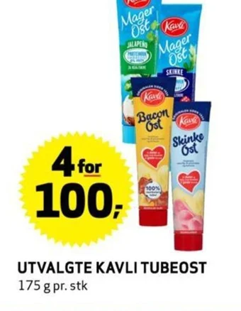 Bunnpris UTVALGTE KAVLI TUBEOST tilbud