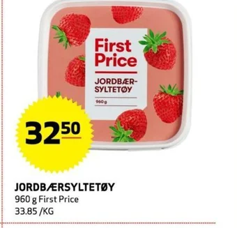 Bunnpris JORDBÆRSYLTETØY 960 g First Price tilbud