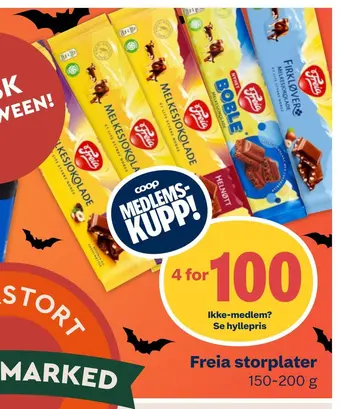 Coop Mega Freia storplater tilbud