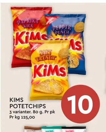 Coop Mega Kims potetchips tilbud