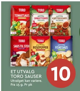 Coop Mega Et utvalg toro sauser tilbud