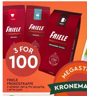 Coop Mega Friele frokostkaffe tilbud