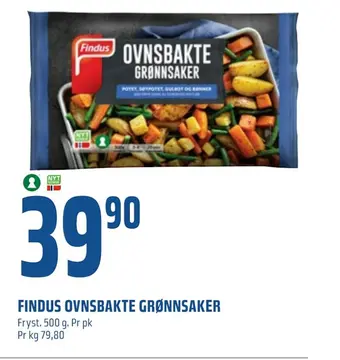 Coop Obs Findus ovnsbakte grønnsaker tilbud