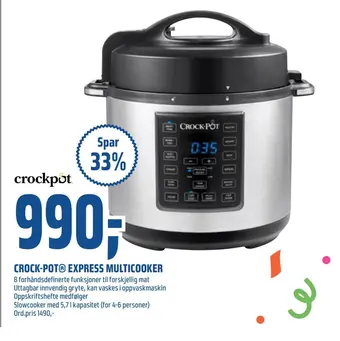Coop Obs Crock-pot express multicooker tilbud