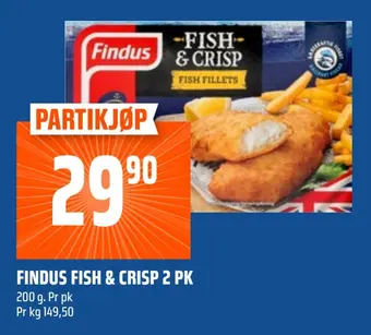 Coop Obs Findus fish & crisp 2 pk tilbud