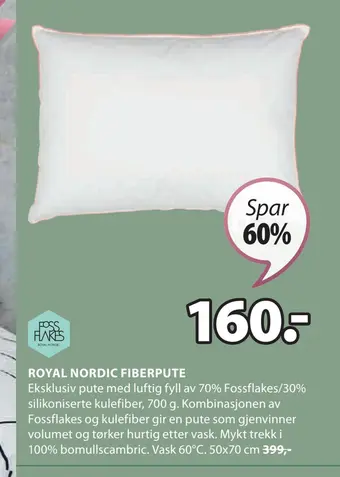 JYSK Royal nordic fiberpute tilbud