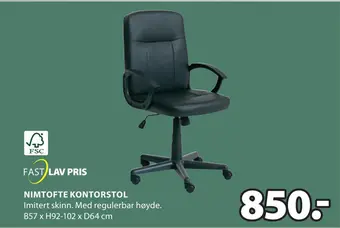 JYSK Nimtofte kontorstol tilbud