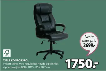 JYSK Tjele kontorstol tilbud