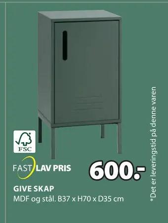 JYSK Give skap tilbud