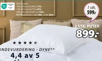 JYSK 2 stk. puter tilbud
