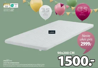 JYSK Gold t80 overmadrass tilbud