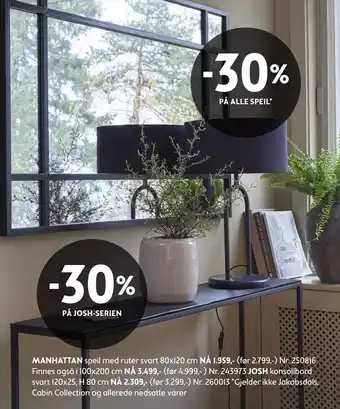 Bohus 30% på alle speil tilbud