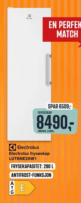 Skousen Electrolux fryseskap lut6ne28w1 tilbud