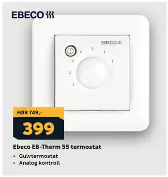 Megaflis Ebeco eb-therm 55 termostat tilbud