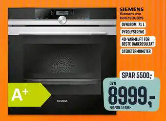 Skousen Siemens ovn hb672gcs2s tilbud