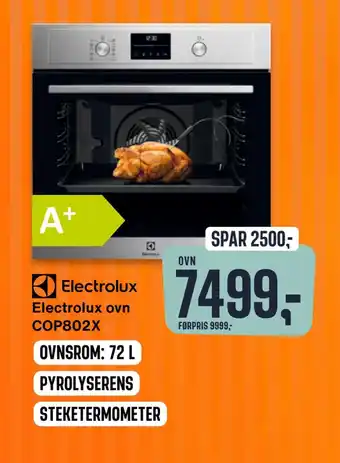 Skousen Electrolux ovn cop802x tilbud