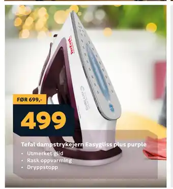 Megaflis Tefal dampstrykejern easygliss plus purple tilbud