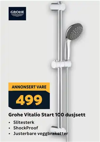 Megaflis Grohe vitalio start 100 dusjsett tilbud