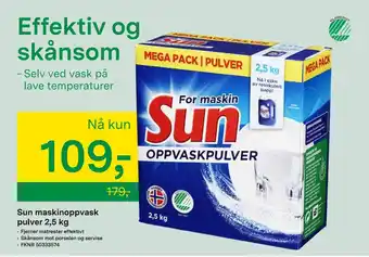 Felleskjøpet Sun maskinoppvask pulver 2,5 kg tilbud