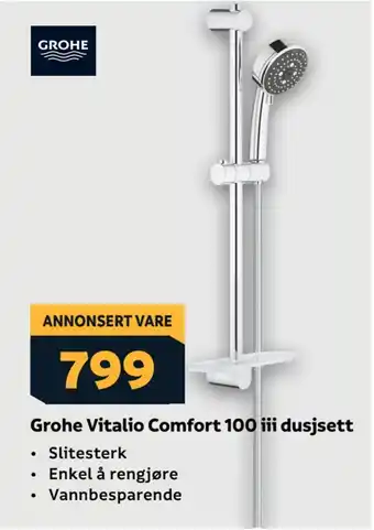 Megaflis Grohe vitalio comfort 100 iii dusjsett tilbud