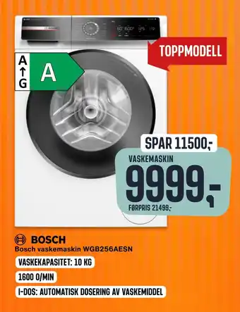 Skousen Bosch vaskemaskin wgb256aesn tilbud