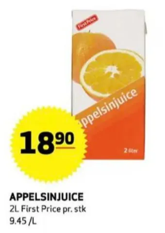 Bunnpris First price juice tilbud
