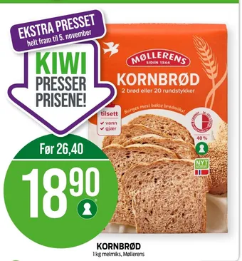 Kiwi Møllerens kornbrød tilbud