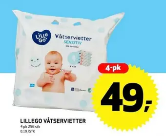 Bunnpris Lille go våtservietter tilbud