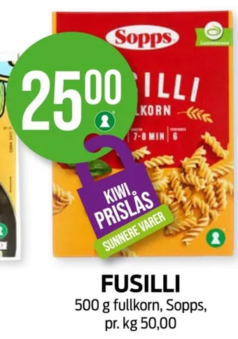 Kiwi Sopps pasta tilbud