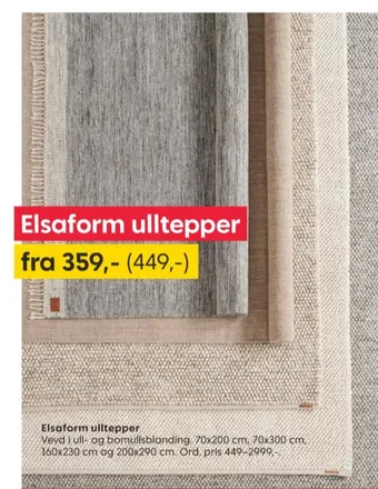 Rusta Elsaform teppe tilbud