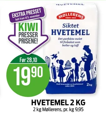 Kiwi Møllerens hvetemel siktet tilbud
