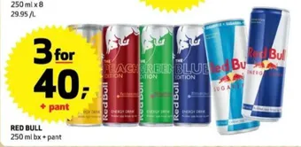 Bunnpris Red bull energidrikk tilbud
