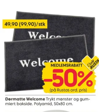 Rusta Ukjent dørmatte tilbud