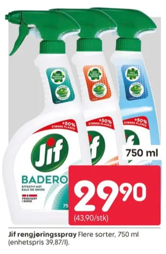 Rusta Jif rengjøringsmiddel tilbud